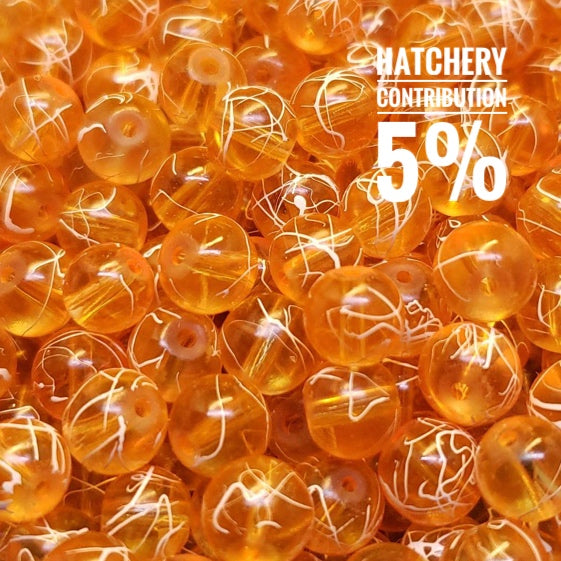 Creek Candy Electric Orange Trout Beads