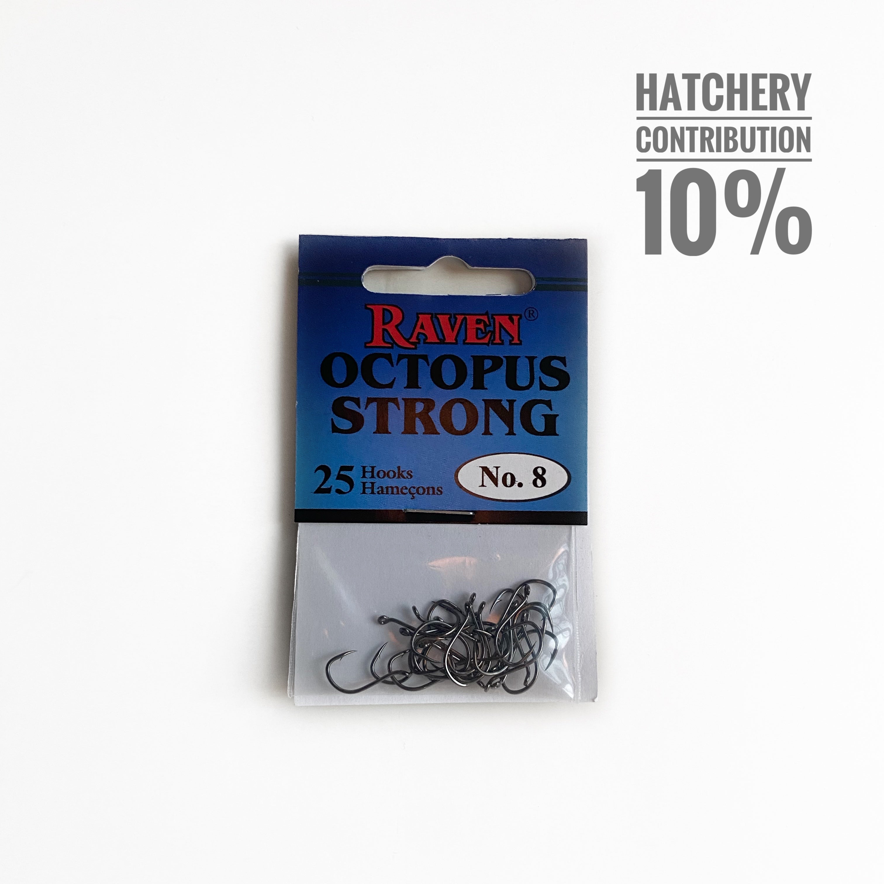 Raven, Octopus Strong Hooks, 25/pack (various sizes) - RKP Outdoors